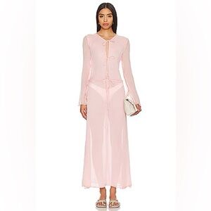 Bubish Charlotte Sheer Dress in Blush
